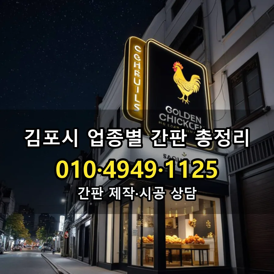 업종별 간판 총정리 시공 사진